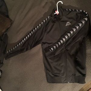 Black and grey kappa track jacket